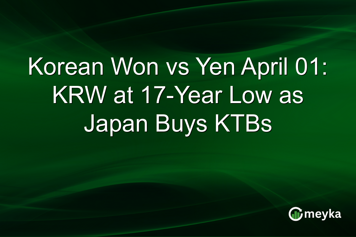 Korean Won vs Yen April 01: KRW at 17-Year Low as Japan Buys KTBs