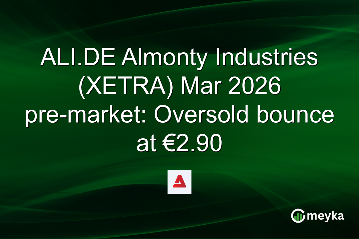 ALI.DE Almonty Industries (XETRA) Mar 2026 pre-market: Oversold bounce at €2.90