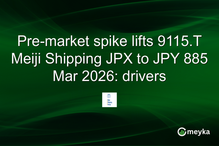 Pre-market spike lifts 9115.T Meiji Shipping JPX to JPY 885 Mar 2026: drivers
