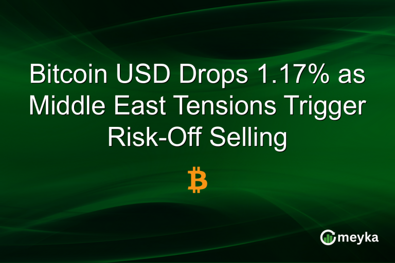 Bitcoin USD Drops 1.17% as Middle East Tensions Trigger Risk-Off Selling