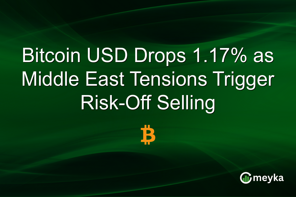 Bitcoin USD Drops 1.17% as Middle East Tensions Trigger Risk-Off Selling