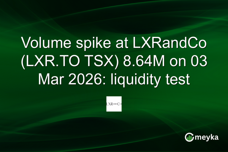 Volume spike at LXRandCo (LXR.TO TSX) 8.64M on 03 Mar 2026: liquidity test