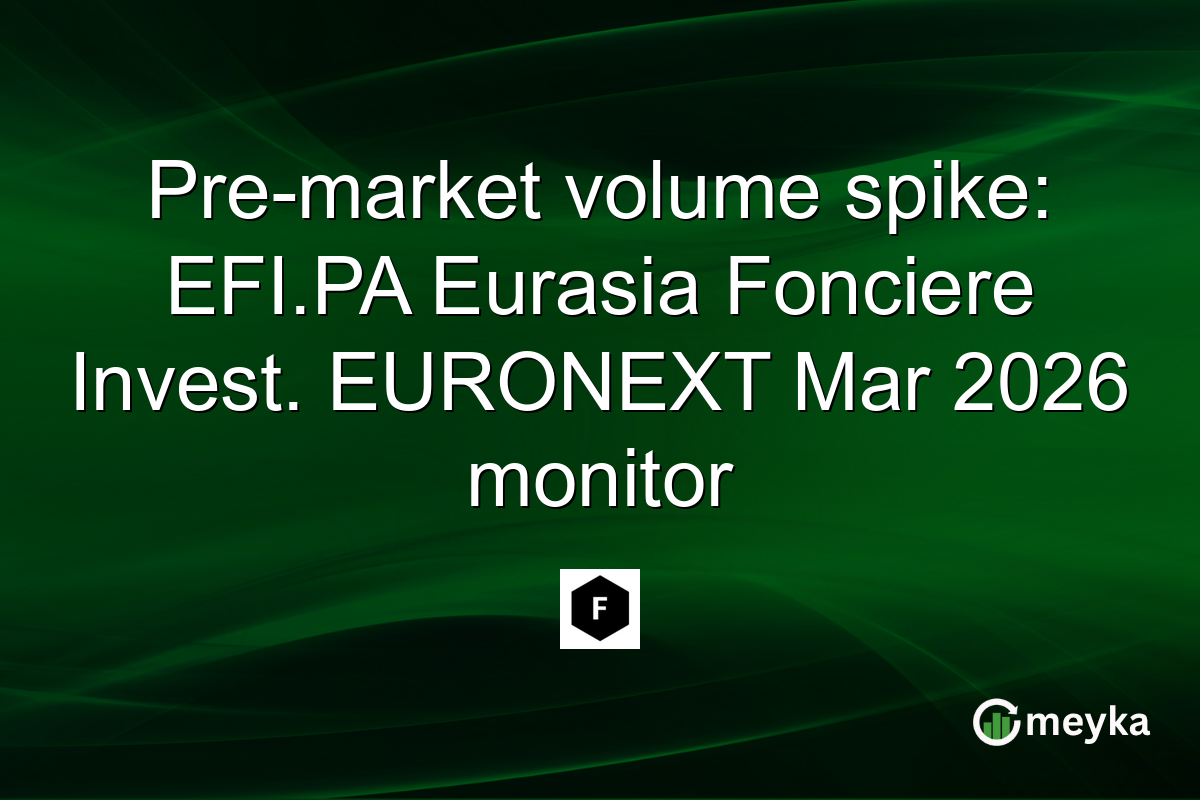 Pre-market volume spike: EFI.PA Eurasia Fonciere Invest. EURONEXT Mar 2026 monitor