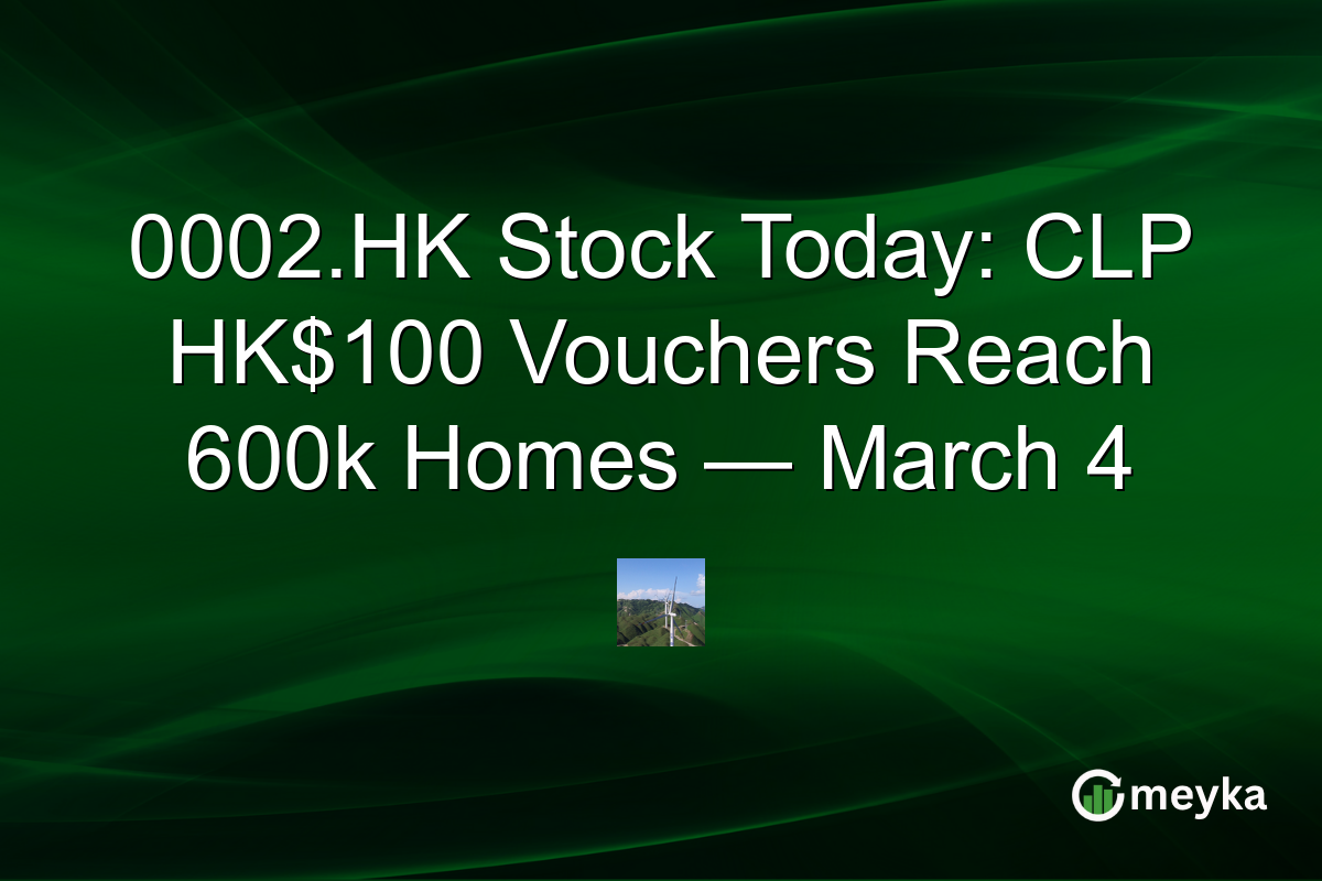 0002.HK Stock Today: CLP HK$100 Vouchers Reach 600k Homes — March 4