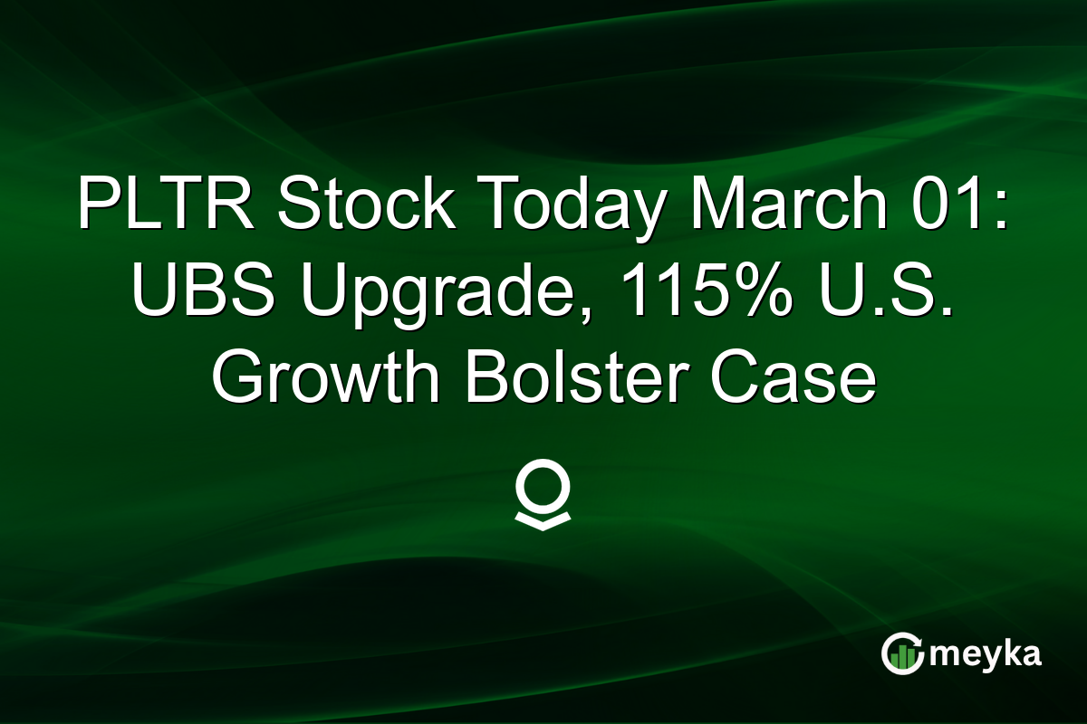 PLTR Stock Today March 01: UBS Upgrade, 115% U.S. Growth Bolster Case