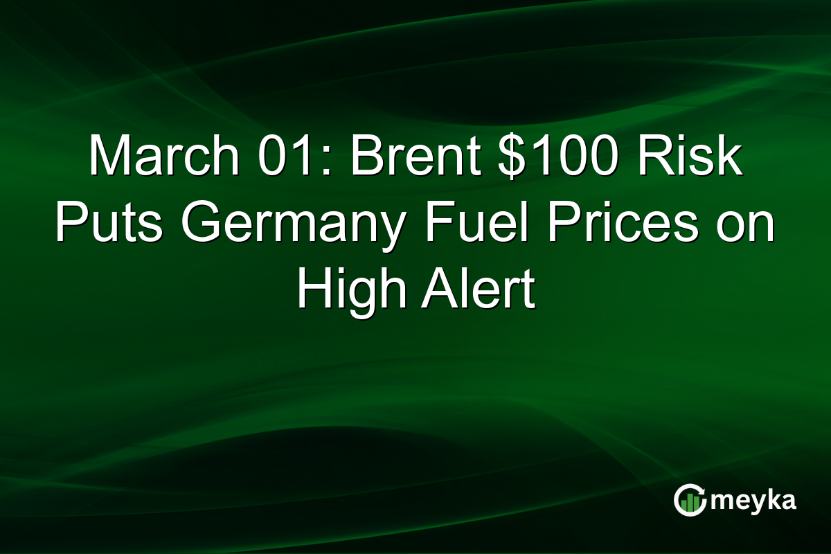 March 01: Brent $100 Risk Puts Germany Fuel Prices on High Alert