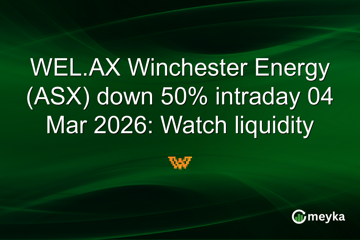 WEL.AX Winchester Energy (ASX) down 50% intraday 04 Mar 2026: Watch liquidity