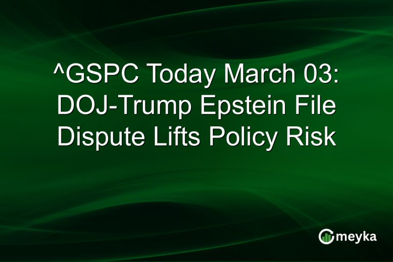 ^GSPC Today March 03: DOJ-Trump Epstein File Dispute Lifts Policy Risk