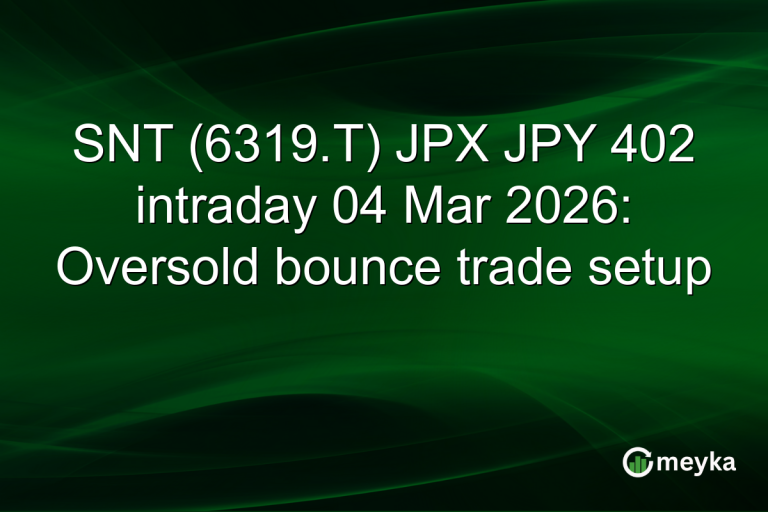 SNT (6319.T) JPX JPY 402 intraday 04 Mar 2026: Oversold bounce trade setup