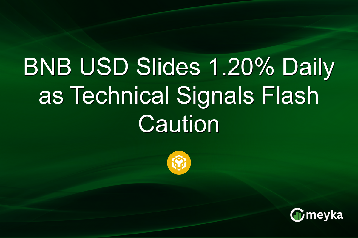 BNB USD Slides 1.20% Daily as Technical Signals Flash Caution