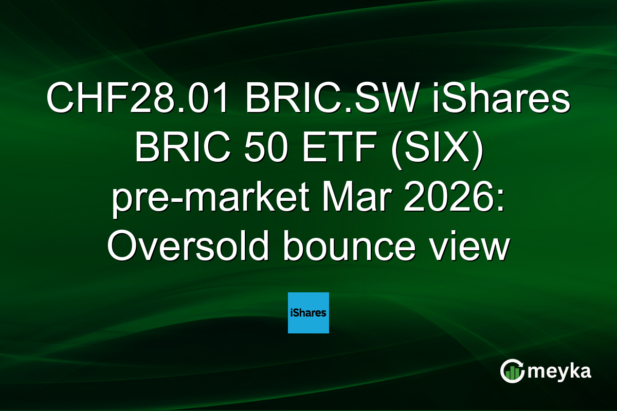 CHF28.01 BRIC.SW iShares BRIC 50 ETF (SIX) pre-market Mar 2026: Oversold bounce view