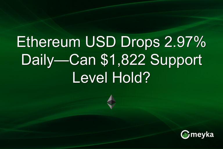 Ethereum USD Drops 2.97% Daily—Can $1,822 Support Level Hold?