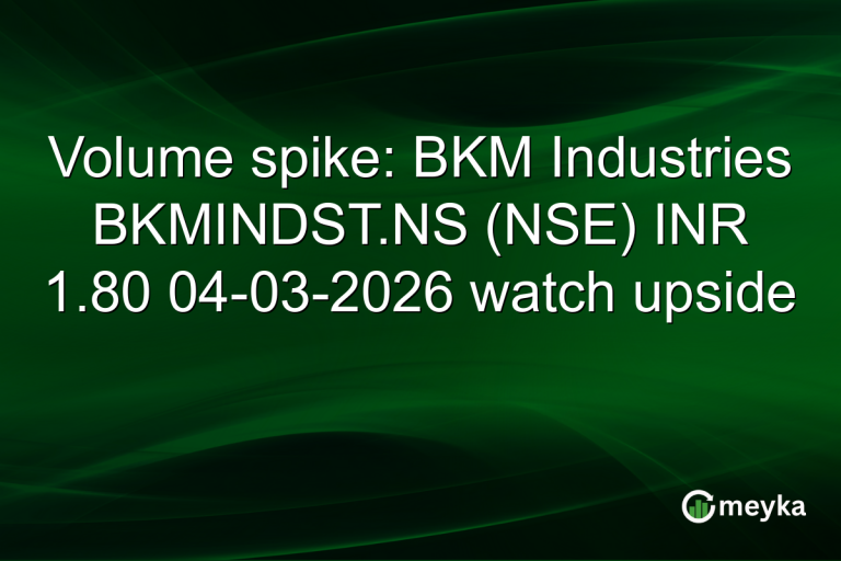 Volume spike: BKM Industries BKMINDST.NS (NSE) INR 1.80 04-03-2026 watch upside