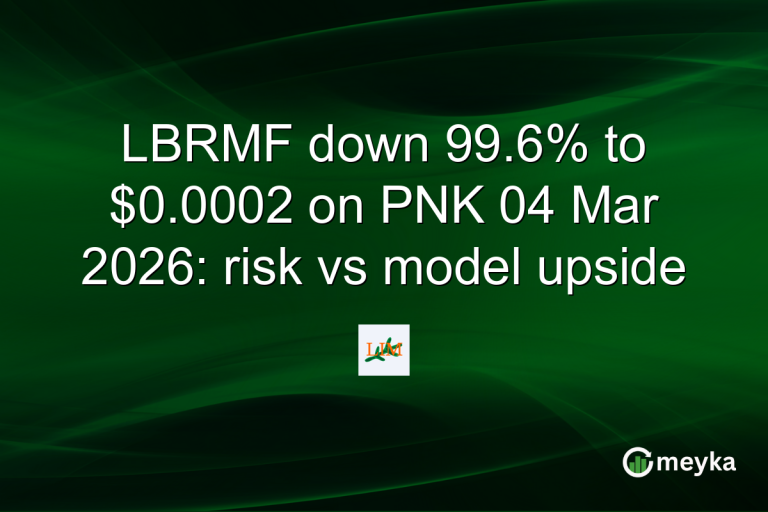 LBRMF down 99.6% to $0.0002 on PNK 04 Mar 2026: risk vs model upside