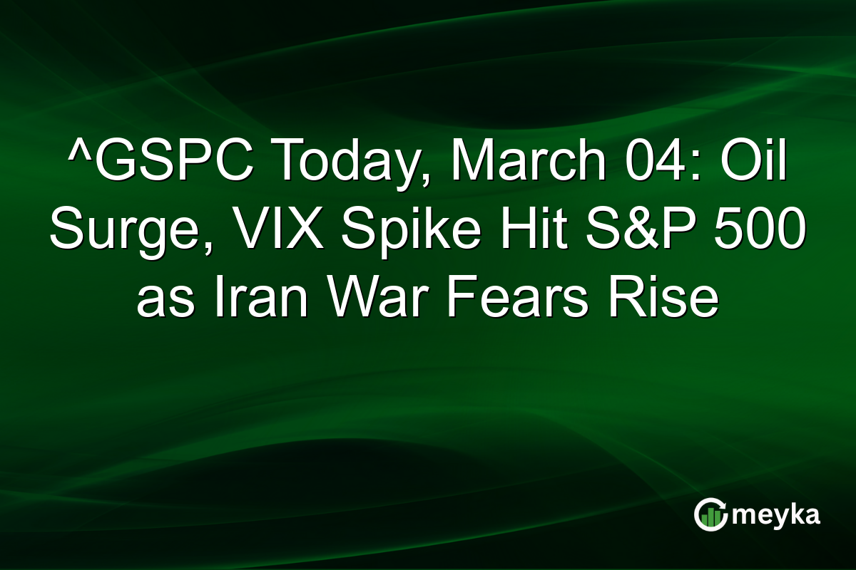 ^GSPC Today, March 04: Oil Surge, VIX Spike Hit S&P 500 as Iran War Fears Rise