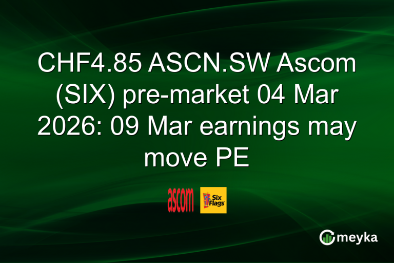 CHF4.85 ASCN.SW Ascom (SIX) pre-market 04 Mar 2026: 09 Mar earnings may move PE