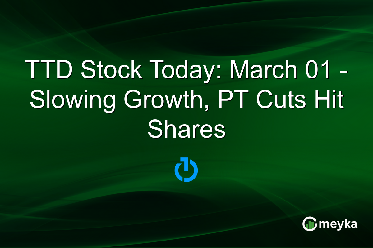 TTD Stock Today: March 01 – Slowing Growth, PT Cuts Hit Shares