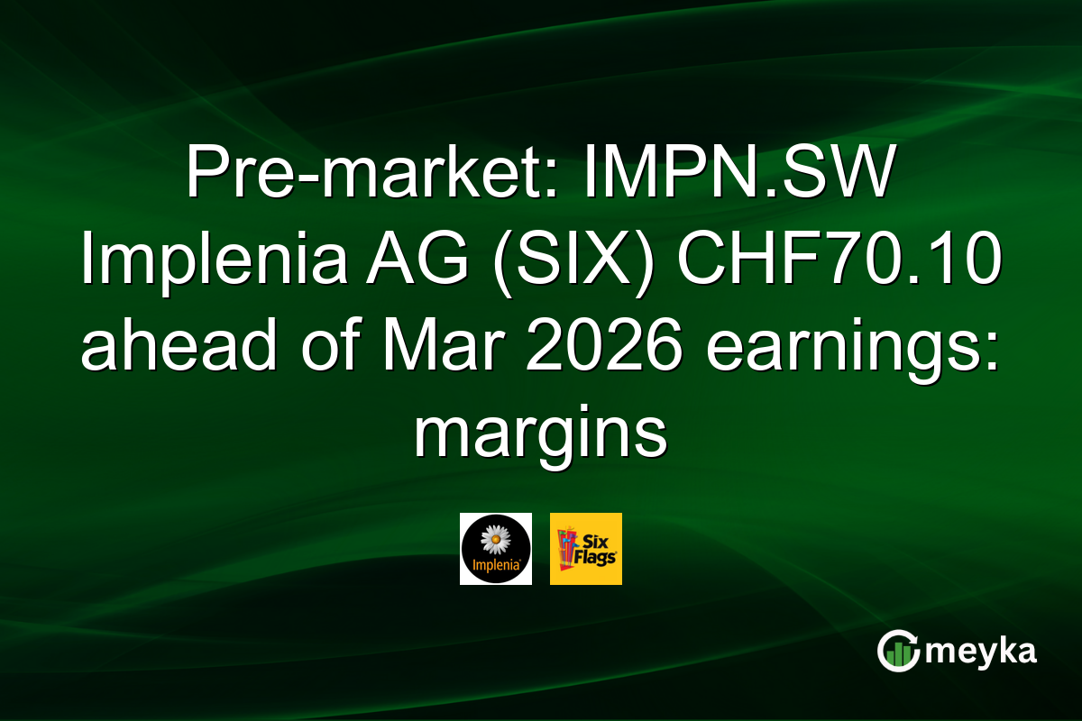 Pre-market: IMPN.SW Implenia AG (SIX) CHF70.10 ahead of Mar 2026 earnings: margins