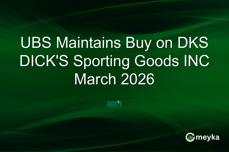 UBS Maintains Buy on DKS DICK'S Sporting Goods INC March 2026