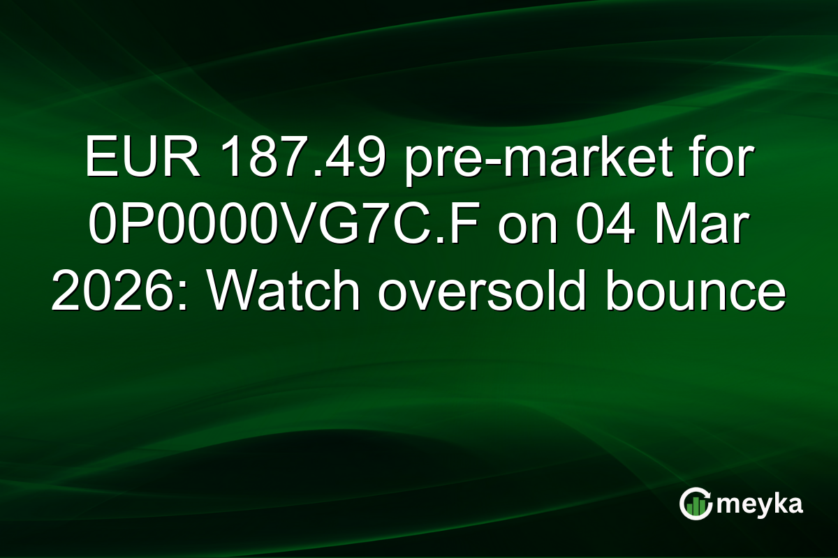 EUR 187.49 pre-market for 0P0000VG7C.F on 04 Mar 2026: Watch oversold bounce