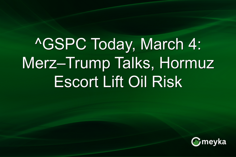 ^GSPC Today, March 4: Merz–Trump Talks, Hormuz Escort Lift Oil Risk