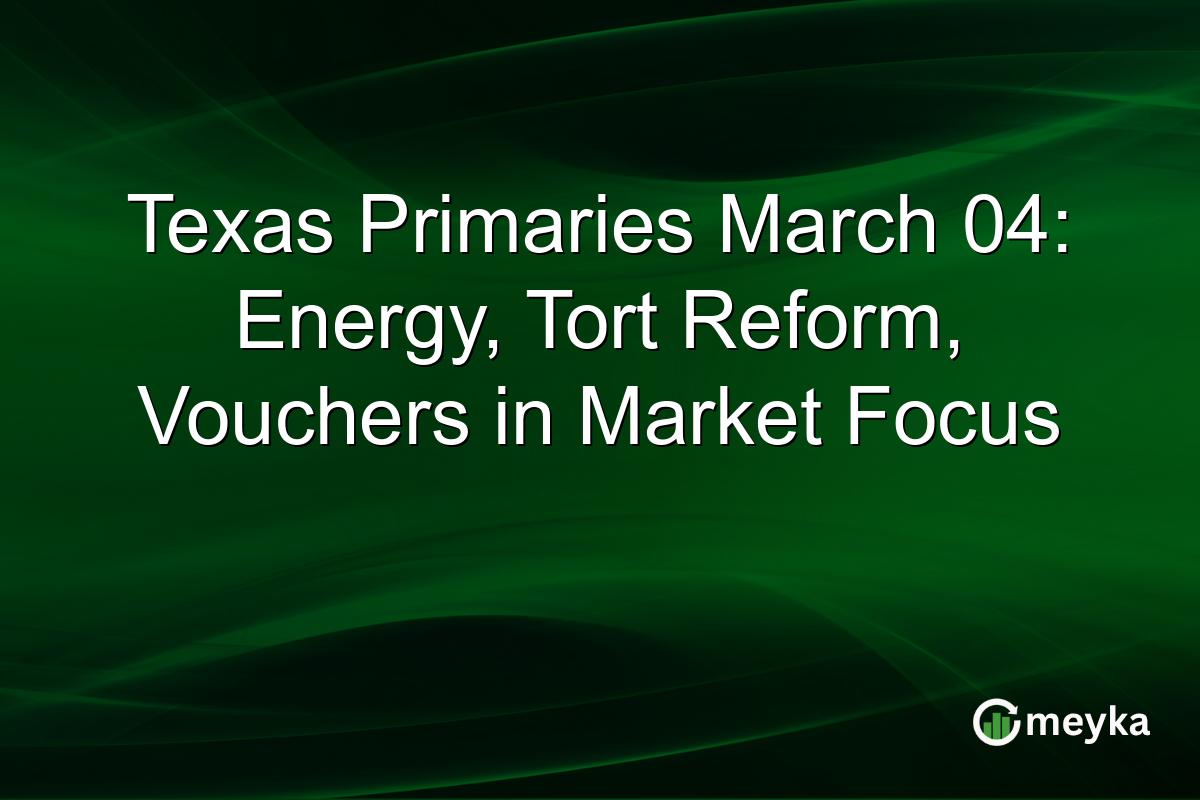 Texas Primaries March 04: Energy, Tort Reform, Vouchers in Market Focus