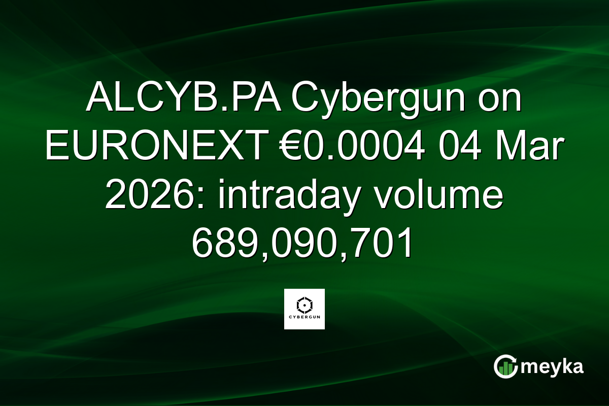 ALCYB.PA Cybergun on EURONEXT €0.0004 04 Mar 2026: intraday volume 689,090,701