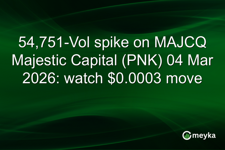 54,751-Vol spike on MAJCQ Majestic Capital (PNK) 04 Mar 2026: watch $0.0003 move