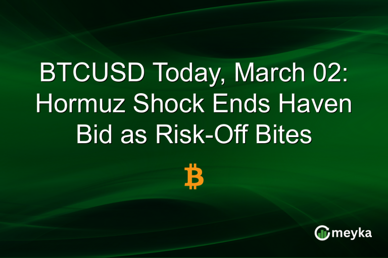 BTCUSD Today, March 02: Hormuz Shock Ends Haven Bid as Risk-Off Bites