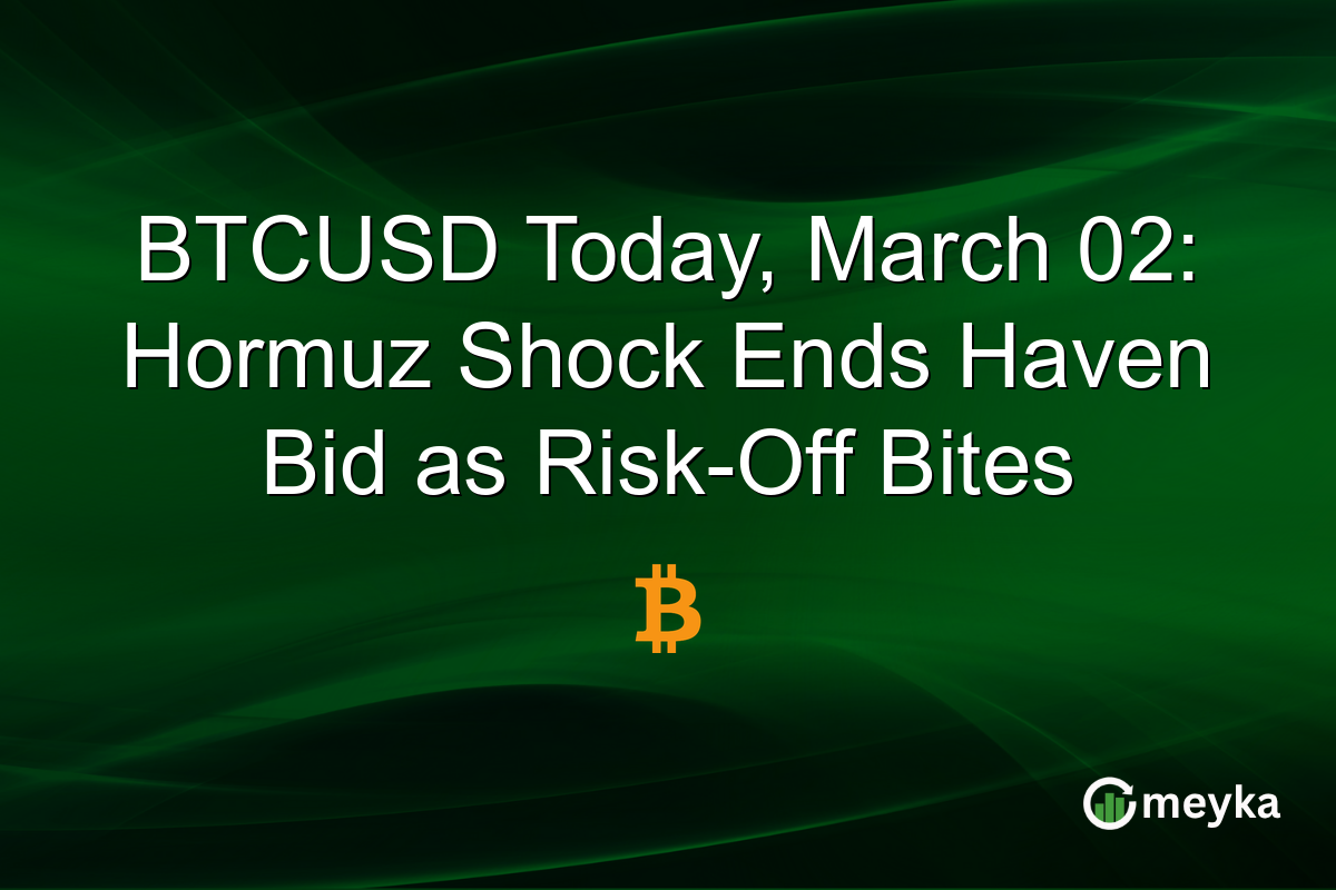 BTCUSD Today, March 02: Hormuz Shock Ends Haven Bid as Risk-Off Bites