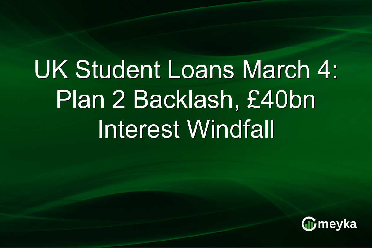 UK Student Loans March 4: Plan 2 Backlash, £40bn Interest Windfall