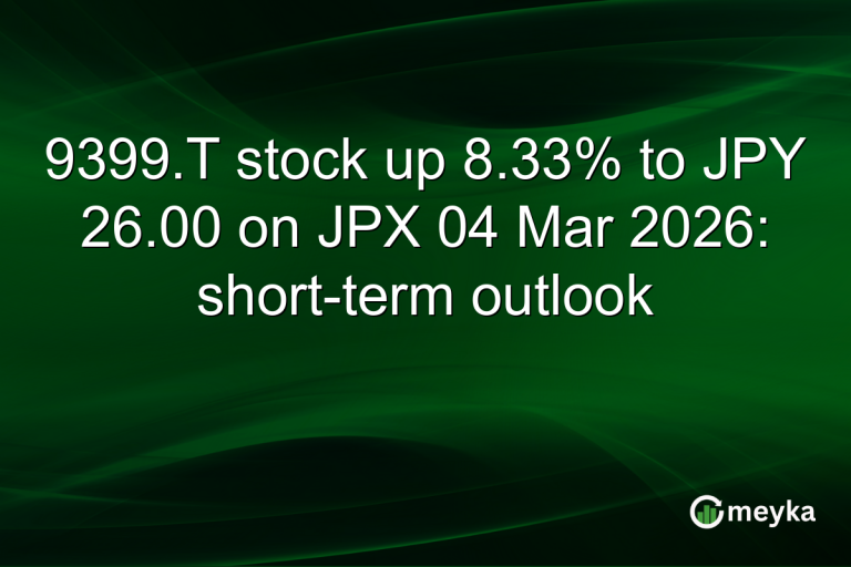 9399.T stock up 8.33% to JPY 26.00 on JPX 04 Mar 2026: short-term outlook