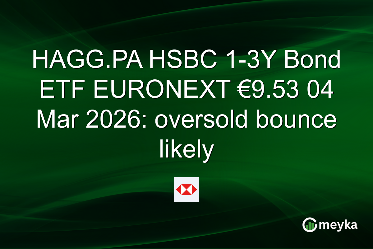HAGG.PA HSBC 1-3Y Bond ETF EURONEXT €9.53 04 Mar 2026: oversold bounce likely