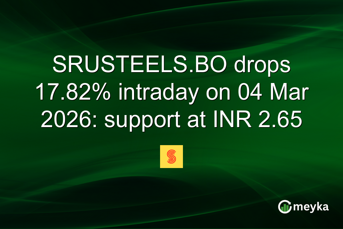 SRUSTEELS.BO drops 17.82% intraday on 04 Mar 2026: support at INR 2.65
