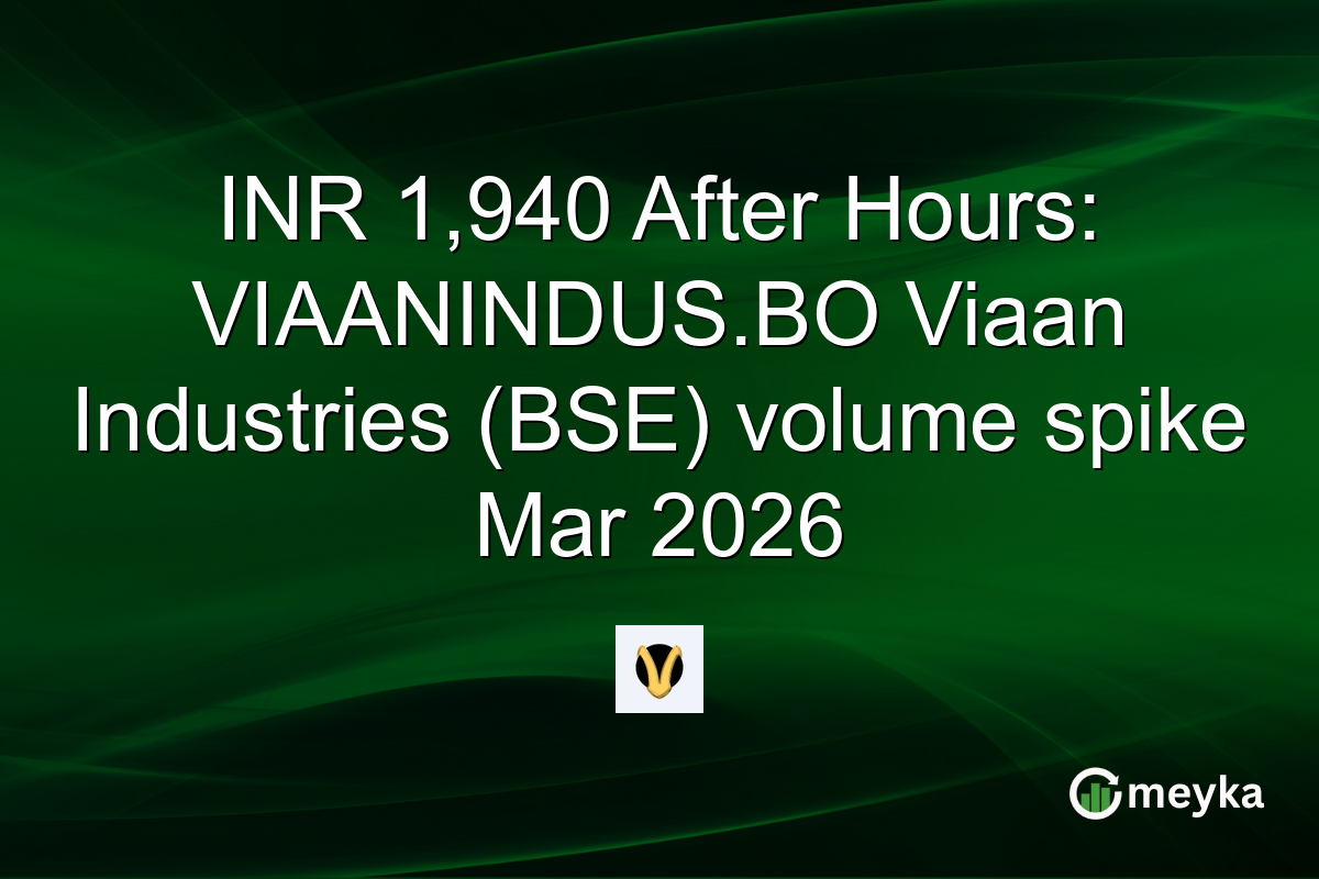 INR 1,940 After Hours: VIAANINDUS.BO Viaan Industries (BSE) volume spike Mar 2026