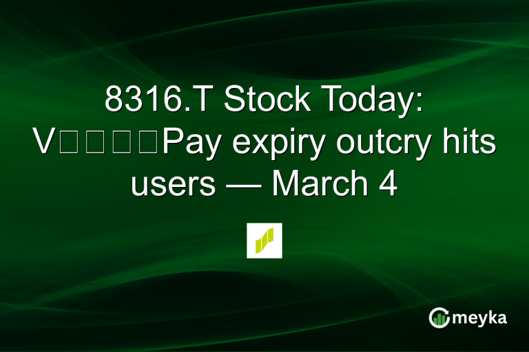 8316.T Stock Today: VポイントPay expiry outcry hits users — March 4