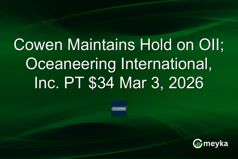 Cowen Maintains Hold on OII; Oceaneering International, Inc. PT $34 Mar 3, 2026