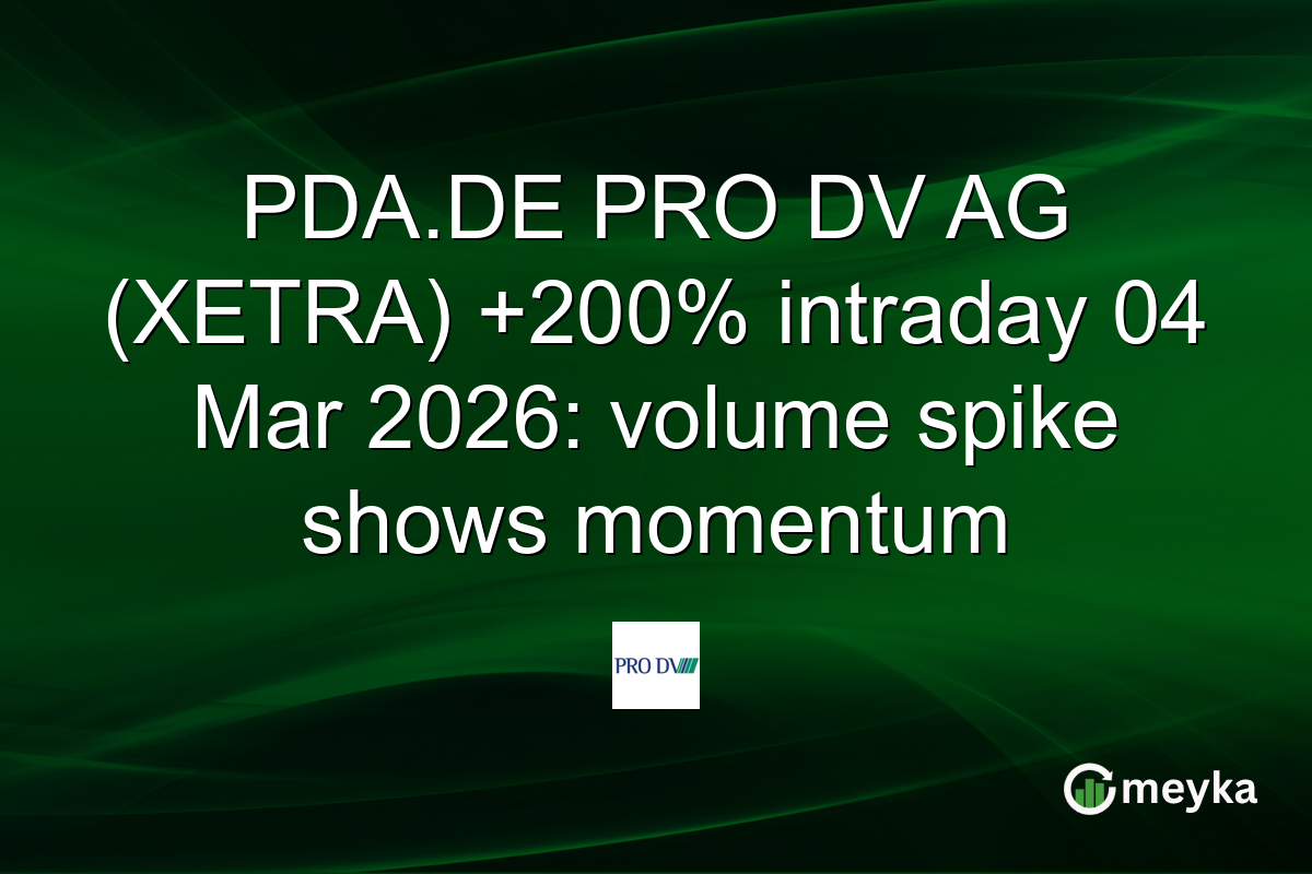 PDA.DE PRO DV AG (XETRA) +200% intraday 04 Mar 2026: volume spike shows momentum