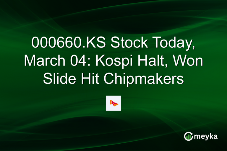 000660.KS Stock Today, March 04: Kospi Halt, Won Slide Hit Chipmakers