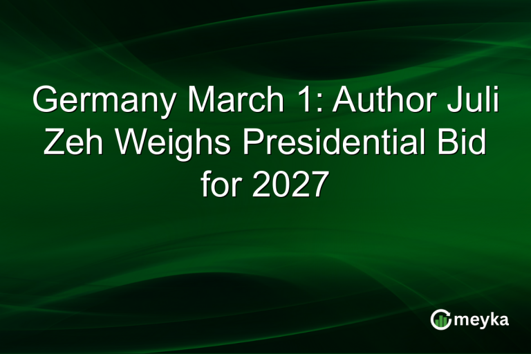 Germany March 1: Author Juli Zeh Weighs Presidential Bid for 2027