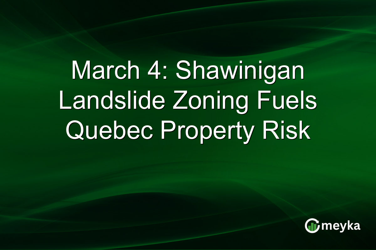 March 4: Shawinigan Landslide Zoning Fuels Quebec Property Risk