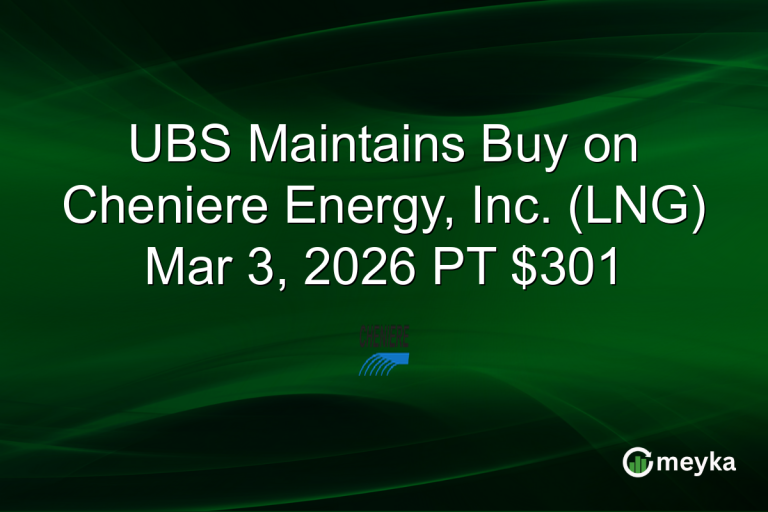 UBS Maintains Buy on Cheniere Energy, Inc. (LNG) Mar 3, 2026 PT $301