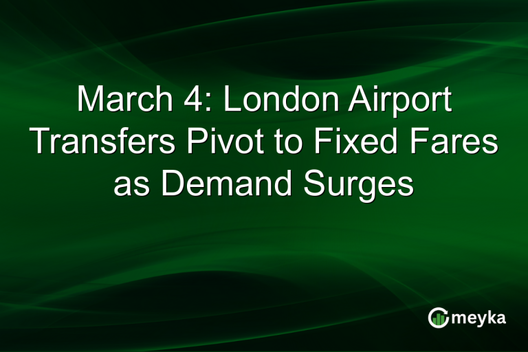 March 4: London Airport Transfers Pivot to Fixed Fares as Demand Surges