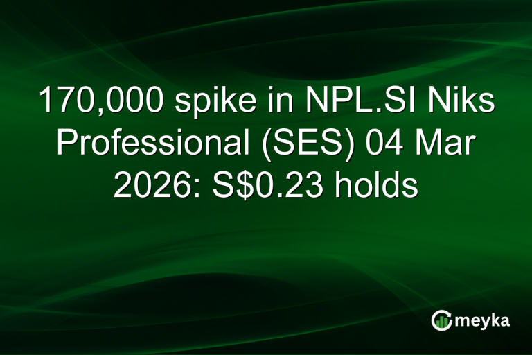 170,000 spike in NPL.SI Niks Professional (SES) 04 Mar 2026: S$0.23 holds