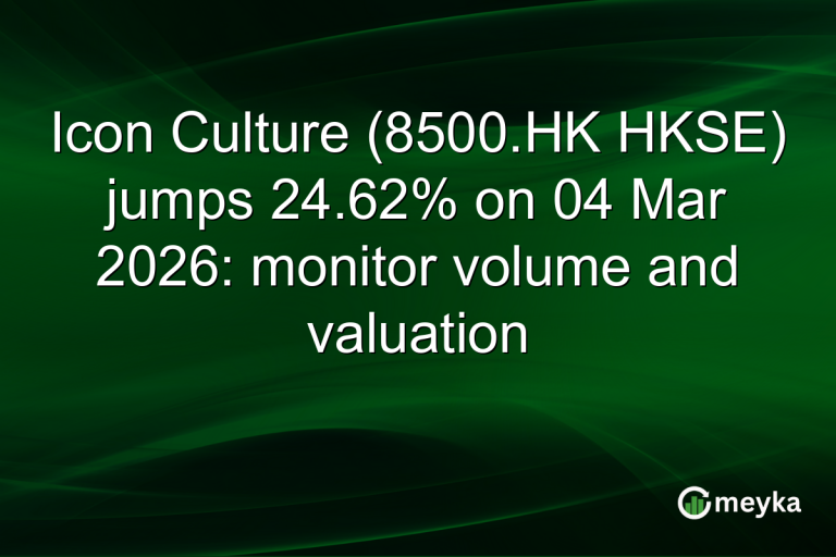 Icon Culture (8500.HK HKSE) jumps 24.62% on 04 Mar 2026: monitor volume and valuation