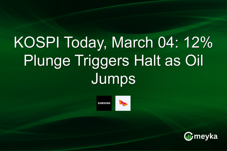 KOSPI Today, March 04: 12% Plunge Triggers Halt as Oil Jumps
