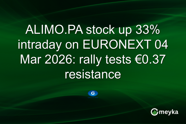 ALIMO.PA stock up 33% intraday on EURONEXT 04 Mar 2026: rally tests €0.37 resistance