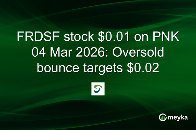 FRDSF stock $0.01 on PNK 04 Mar 2026: Oversold bounce targets $0.02