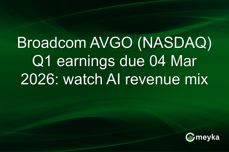 Broadcom AVGO (NASDAQ) Q1 earnings due 04 Mar 2026: watch AI revenue mix