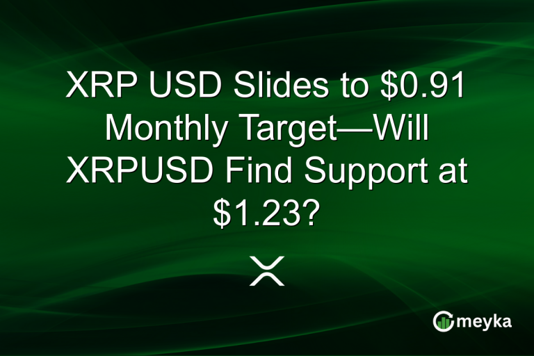 XRP USD Slides to $0.91 Monthly Target—Will XRPUSD Find Support at $1.23?